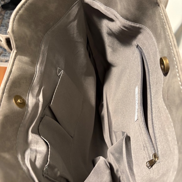 Kenneth Cole Grey Suede Tote - Picture 4 of 4